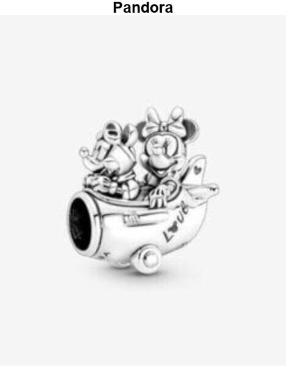 Pandora Disney Mickey Mouse & Minnie Mouse Airplane Charm